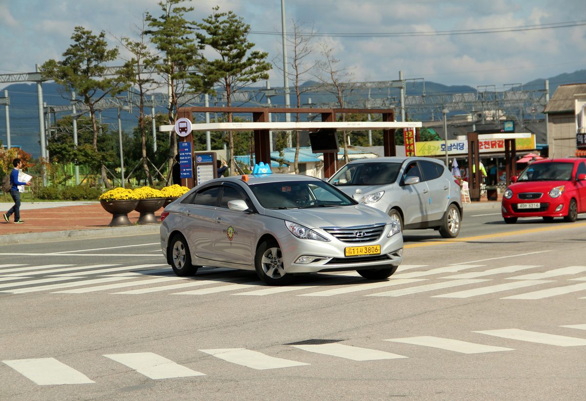 Koreaanse taxi op straat