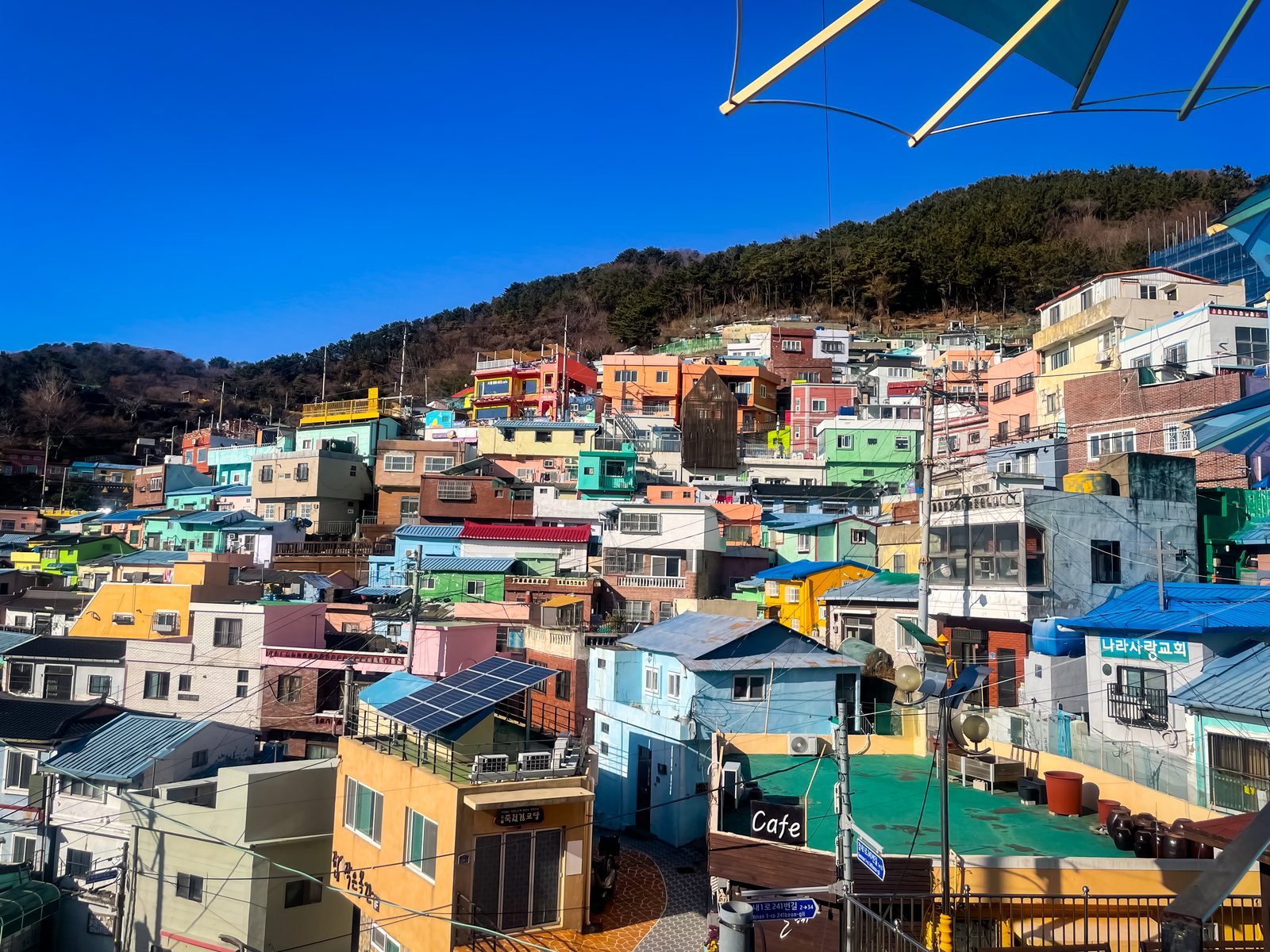 Colourful hillside houses of Gamcheon Culture Village, Busan