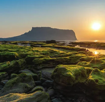 Seongsan Ilchulbong volcanic peak on Jeju Island