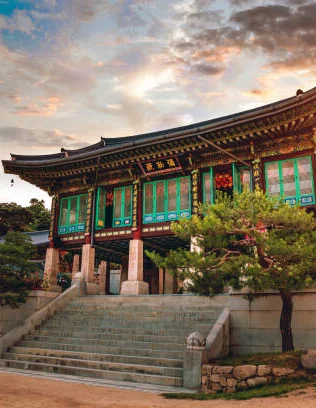 Steps to a Korean Buddhist temple