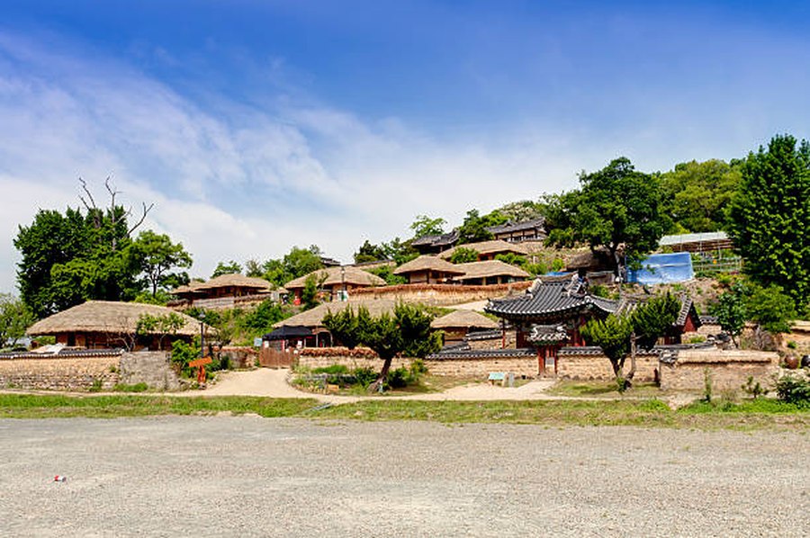 Traditionele huizen in Korean Folk Village